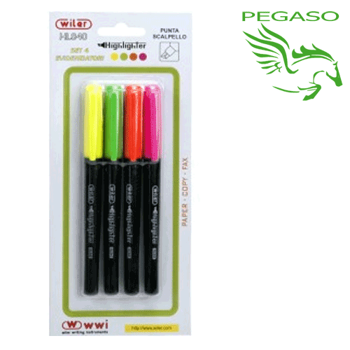 Set 4 evidenziatori Set 4 evidenziatori