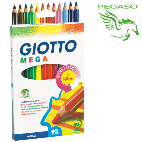 Pastelli Giotto Mega 12 Pastelli Giotto Mega 12