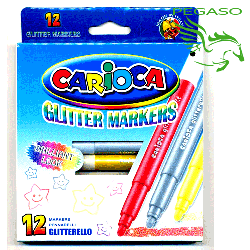 Pennarelli Carioca Glitter Markers 12 Pennarelli Carioca Glitter Markers 12