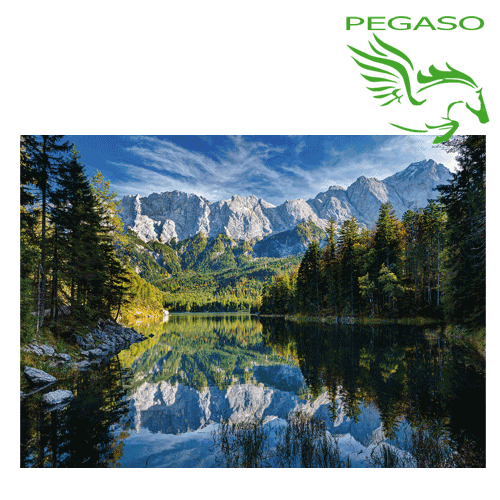 Puzzle 1000 - Lago Eibsee con monti Puzzle 1000 - Lago Eibsee con monti