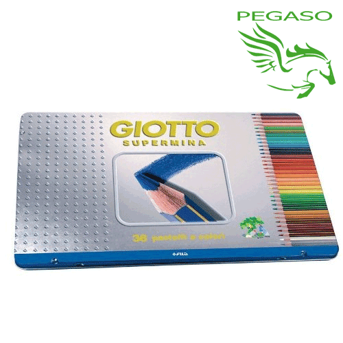 Pastelli Giotto Supermina 36 - Scatola in metallo Pastelli Giotto Supermina 36 - Scatola in metallo