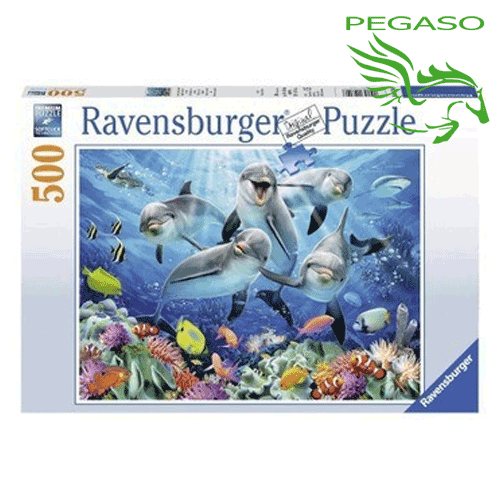 Puzzle 500 - Delfini nella barriera corallina Puzzle 500 - Delfini nella barriera corallina
