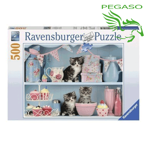 Puzzle 500 - Gattini nella credenza Puzzle 500 - Gattini nella credenza