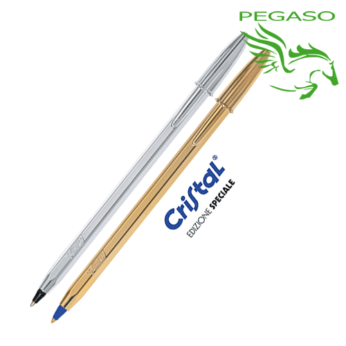 Penna Bic Cristal oro e argento Penna Bic Cristal oro e argento
