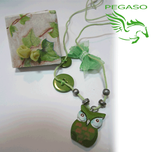 Collana gufetto verde Collana gufetto verde