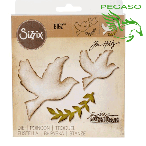Fustella Sizzix Enchanted Doves 661607 per Big Shot Fustella Sizzix Enchanted Doves 661607 per Big Shot