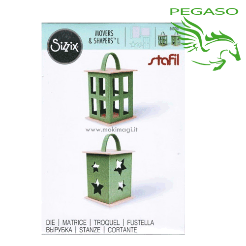 Fustella Sizzix Lantern with Stars and Windows 663001 per Big Shot Fustella Sizzix Lantern with Stars and Windows 663001 per Big Shot