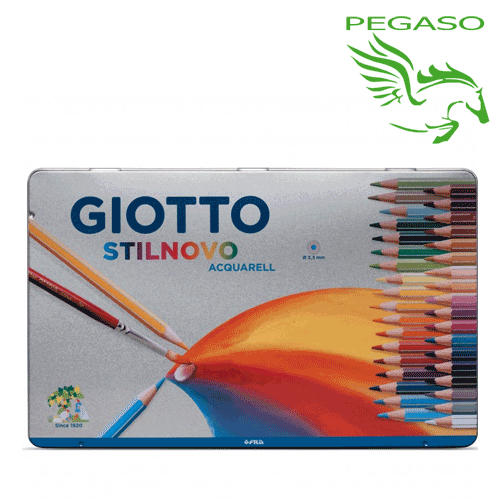 Pastelli acquarellabili Giotto Stilnovo 12 colori scatola in metallo Pastelli acquarellabili Giotto Stilnovo 12 colori scatola in metallo