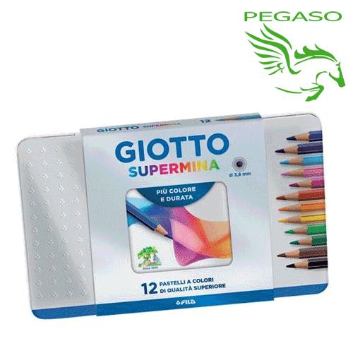 Giotto Supermina 12 colori scatola in metallo Giotto Supermina 12 colori scatola in metallo