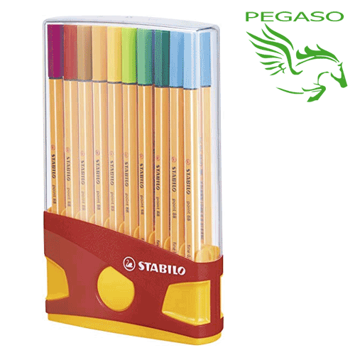 Pennarelli Fineliner Stabilo Point 88 ColorParade Astuccio 20 colori assortiti Pennarelli Fineliner Stabilo Point 88 ColorParade Astuccio 20 colori assortiti