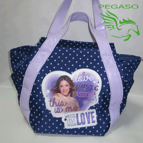 Borsa con manici Violetta a pois Borsa con manici Violetta a pois